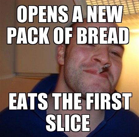 Eats the first slice Funny Meme