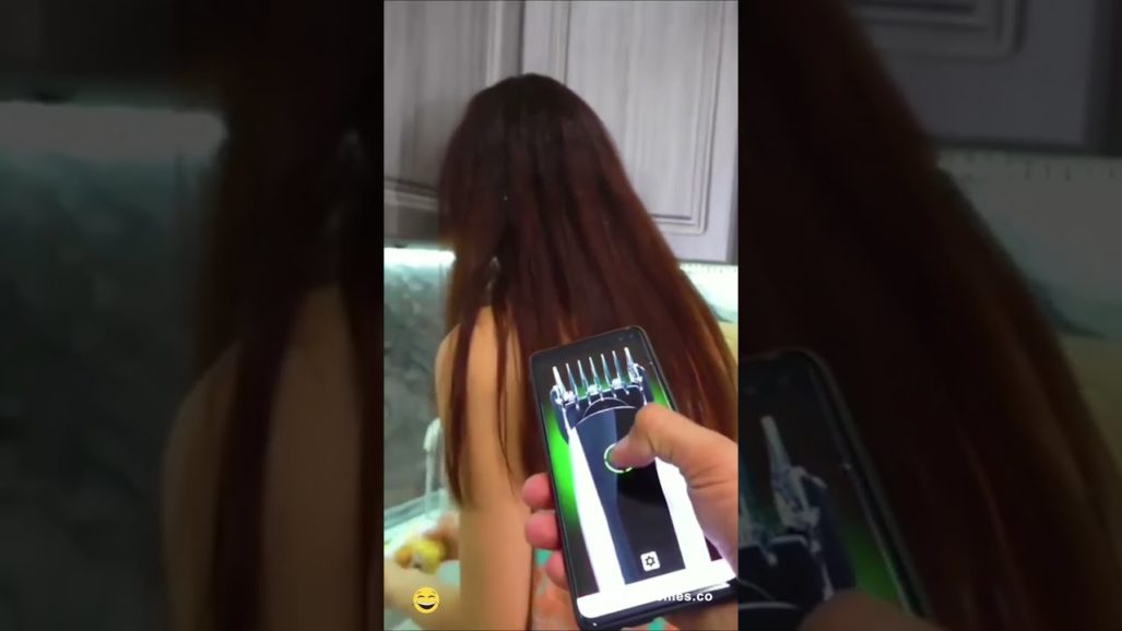 Hair trimmer prank on wife