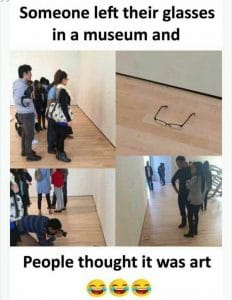 Glasses Art in the Museum Funny Meme