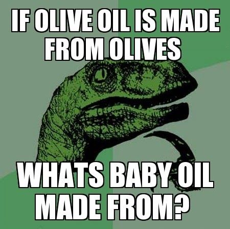 If olive oil is made from olives Funny Meme