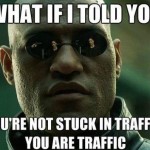 Morpheus Stuck in Traffic Funny Meme