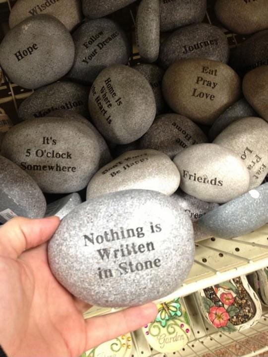 Nothing is written in stone Funny Meme
